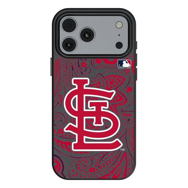 St Louis Cardinals Paisley iPhone MagSafe Compatible Phone Case for Apple iPhone