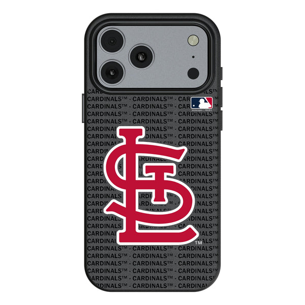 St Louis Cardinals Text Backdrop iPhone MagSafe Compatible Phone Case for Apple iPhone