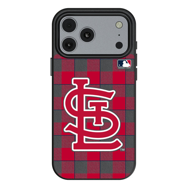 St Louis Cardinals Plaid iPhone MagSafe Compatible Phone Case for Apple iPhone