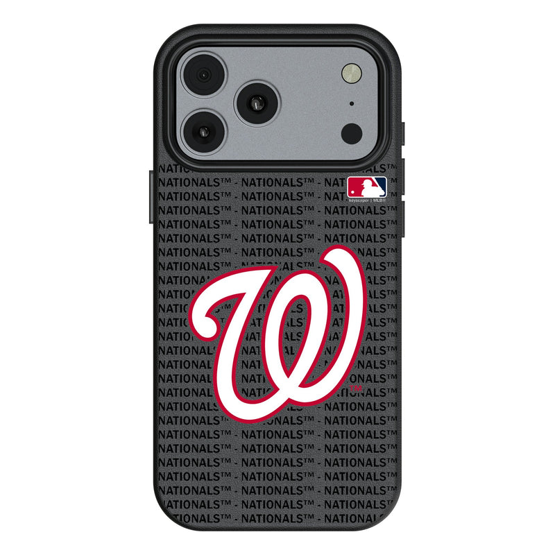 Washington Nationals Text Backdrop iPhone MagSafe Compatible Phone Case for Apple iPhone