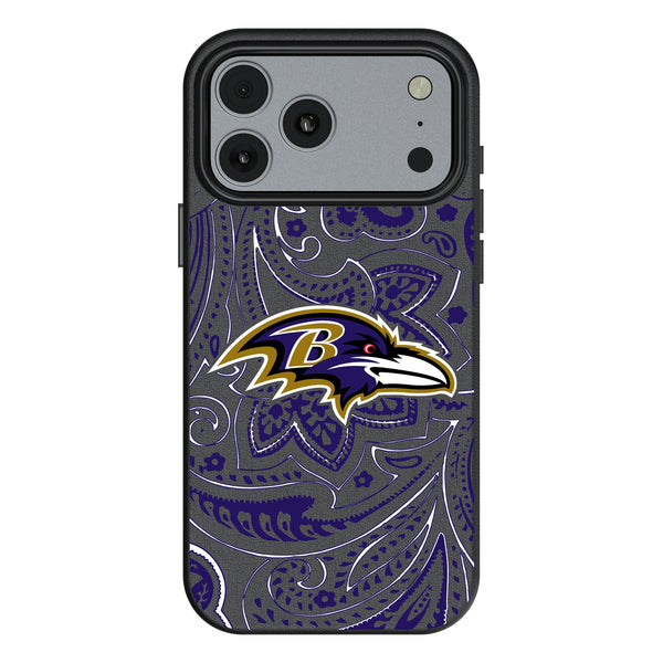 Baltimore Ravens Paisley iPhone MagSafe Compatible Phone Case for Apple iPhone