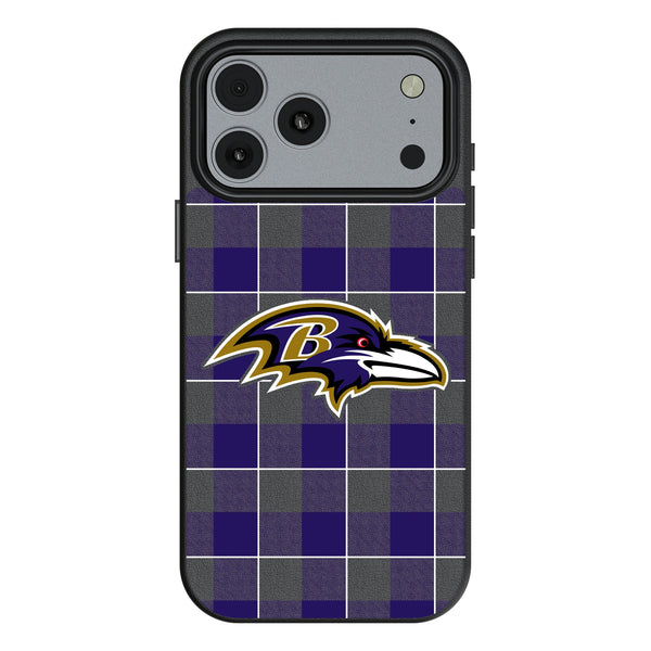 Baltimore Ravens Plaid iPhone MagSafe Compatible Phone Case for Apple iPhone