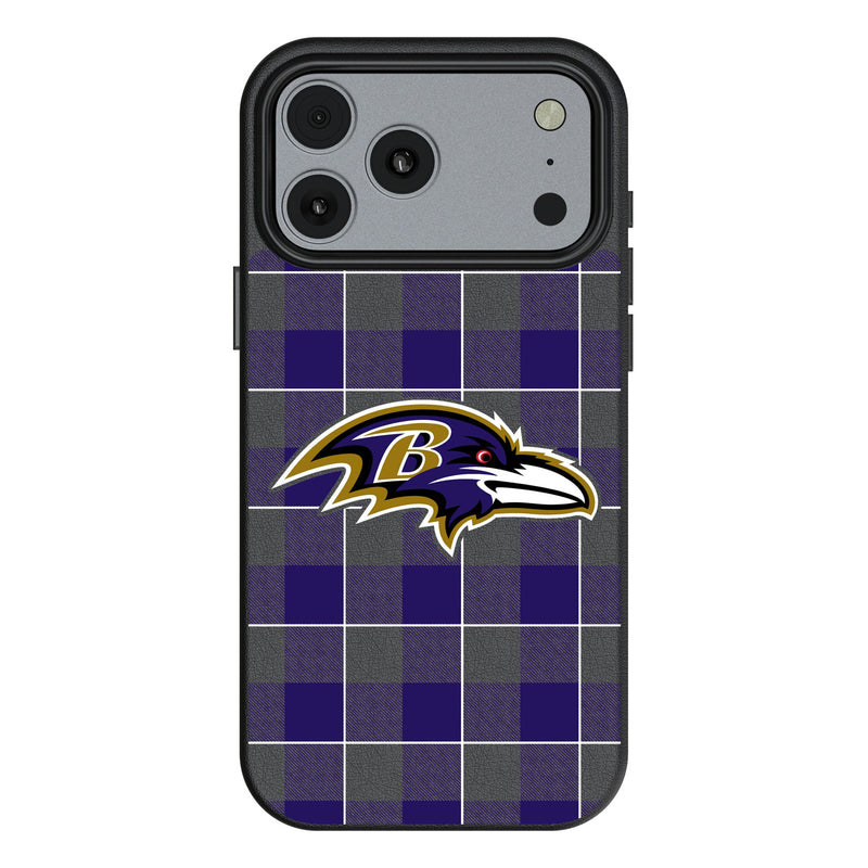 Baltimore Ravens Plaid iPhone MagSafe Compatible Phone Case for Apple iPhone