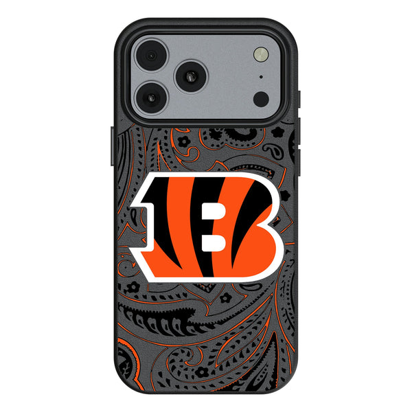 Cincinnati Bengals Paisley iPhone MagSafe Compatible Phone Case for Apple iPhone