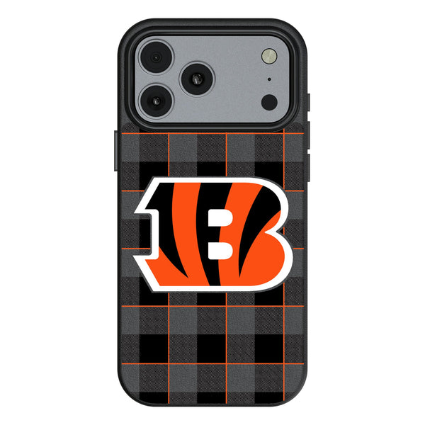 Cincinnati Bengals Plaid iPhone MagSafe Compatible Phone Case for Apple iPhone