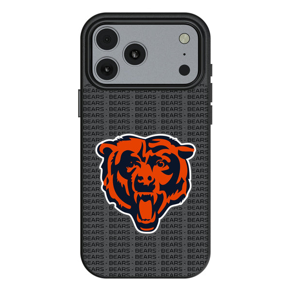 Chicago Bears Text Backdrop iPhone MagSafe Compatible Phone Case for Apple iPhone