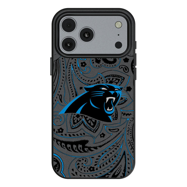 Carolina Panthers Paisley iPhone MagSafe Compatible Phone Case for Apple iPhone