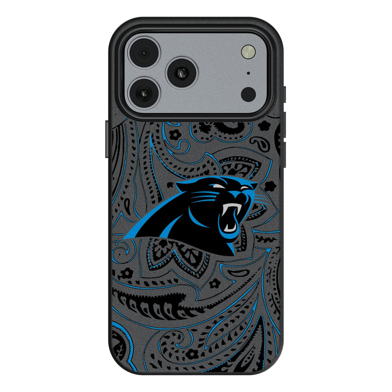 Carolina Panthers Paisley iPhone MagSafe Compatible Phone Case for Apple iPhone