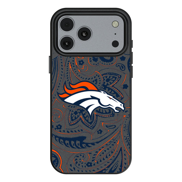 Denver Broncos Paisley iPhone MagSafe Compatible Phone Case for Apple iPhone