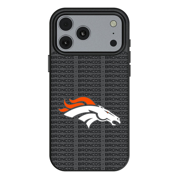 Denver Broncos Text Backdrop iPhone MagSafe Compatible Phone Case for Apple iPhone