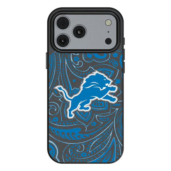 Detroit Lions Paisley iPhone MagSafe Compatible Phone Case for Apple iPhone