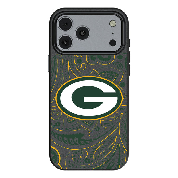 Green Bay Packers Paisley iPhone MagSafe Compatible Phone Case for Apple iPhone
