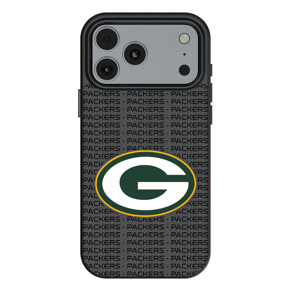 Green Bay Packers Text Backdrop iPhone MagSafe Compatible Phone Case for Apple iPhone