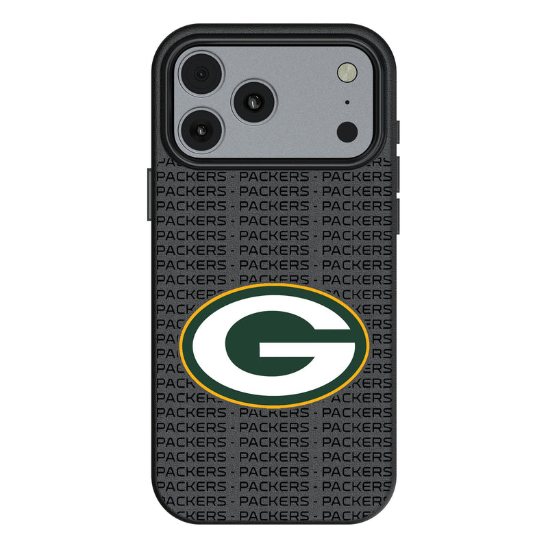 Green Bay Packers Text Backdrop iPhone MagSafe Compatible Phone Case for Apple iPhone