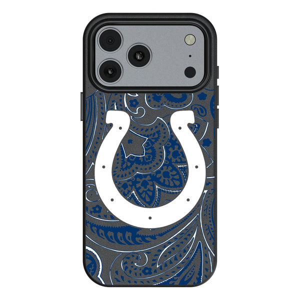 Indianapolis Colts Paisley iPhone MagSafe Compatible Phone Case for Apple iPhone