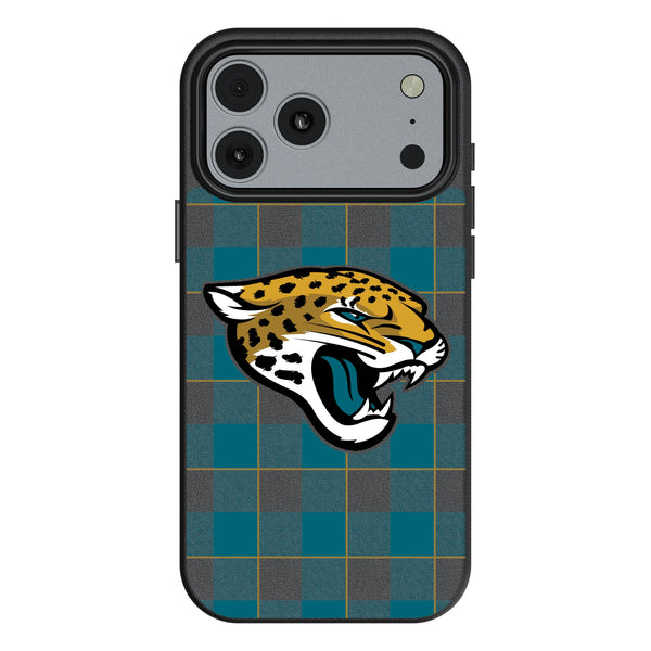 Jacksonville Jaguars Plaid iPhone MagSafe Compatible Phone Case for Apple iPhone