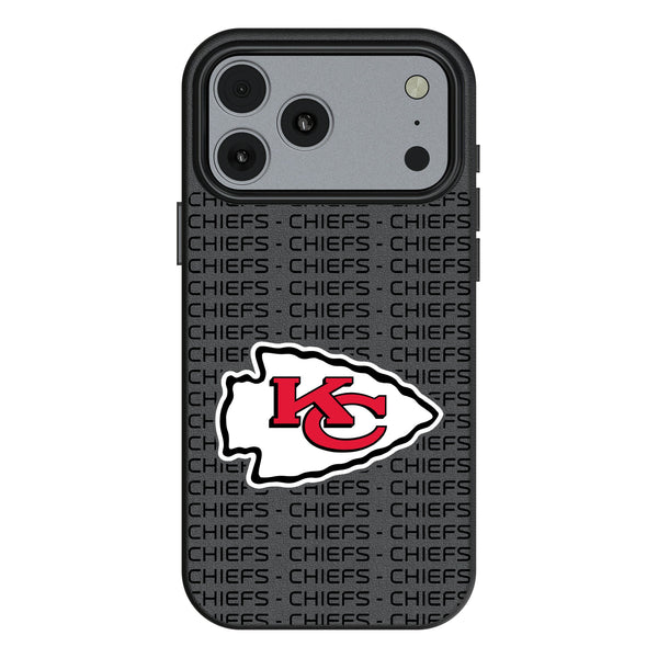 Kansas City Chiefs Text Backdrop iPhone MagSafe Compatible Phone Case for Apple iPhone