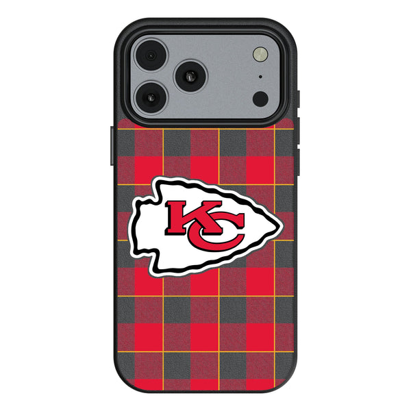 Kansas City Chiefs Plaid iPhone MagSafe Compatible Phone Case for Apple iPhone