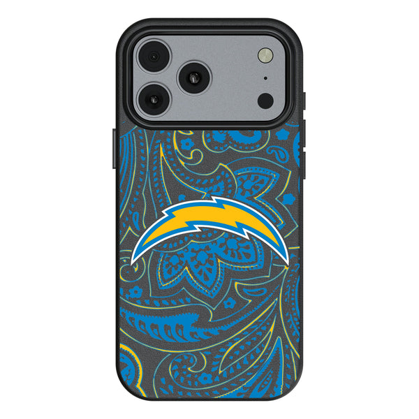 Los Angeles Chargers Paisley iPhone MagSafe Compatible Phone Case for Apple iPhone