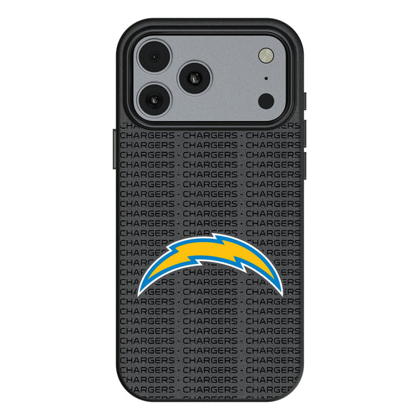 Los Angeles Chargers Text Backdrop iPhone MagSafe Compatible Phone Case for Apple iPhone