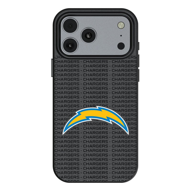 Los Angeles Chargers Text Backdrop iPhone MagSafe Compatible Phone Case for Apple iPhone
