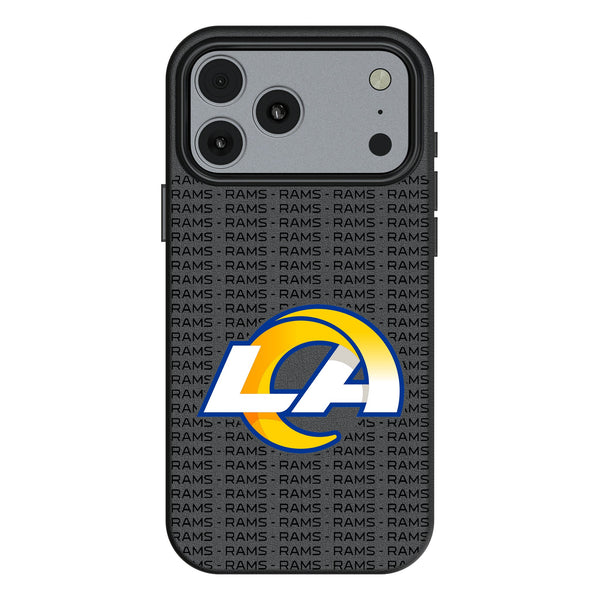 Los Angeles Rams Text Backdrop iPhone MagSafe Compatible Phone Case for Apple iPhone
