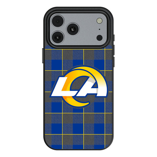 Los Angeles Rams Plaid iPhone MagSafe Compatible Phone Case for Apple iPhone
