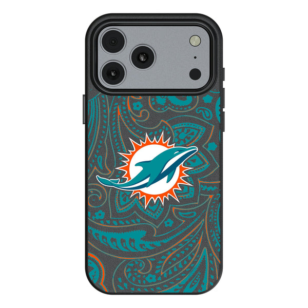 Miami Dolphins Paisley iPhone MagSafe Compatible Phone Case for Apple iPhone