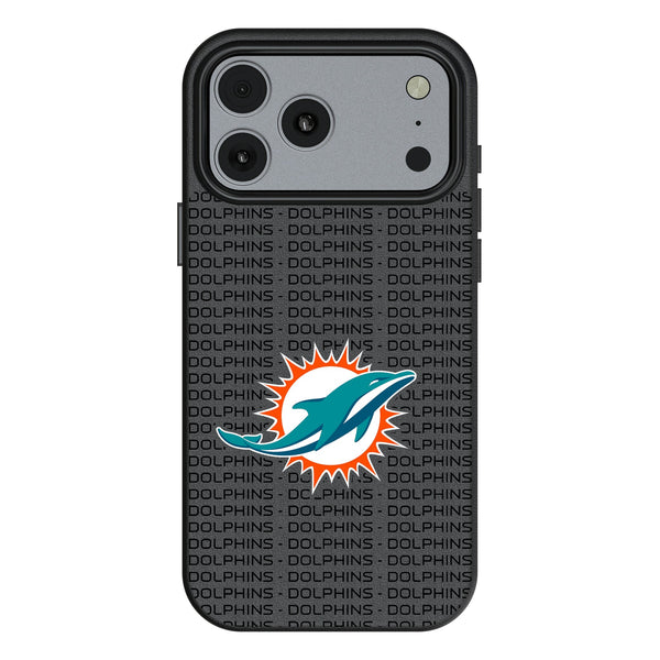 Miami Dolphins Text Backdrop iPhone MagSafe Compatible Phone Case for Apple iPhone