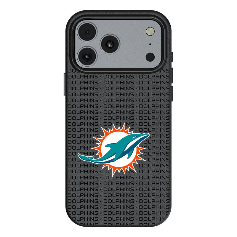 Miami Dolphins Text Backdrop iPhone MagSafe Compatible Phone Case for Apple iPhone