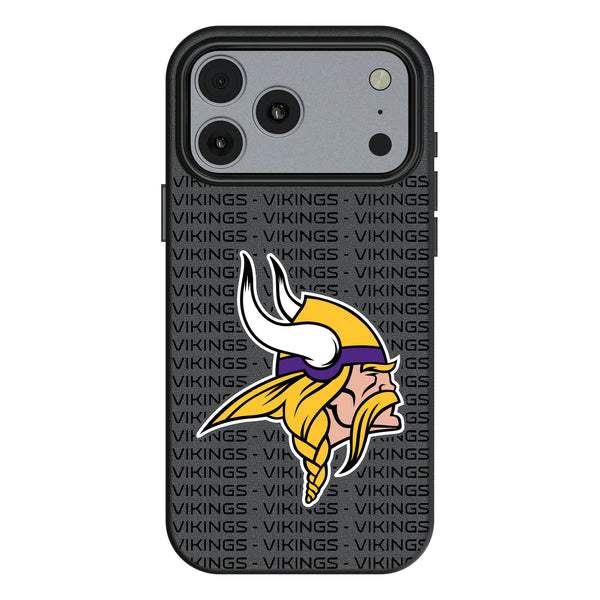 Minnesota Vikings Text Backdrop iPhone MagSafe Compatible Phone Case for Apple iPhone