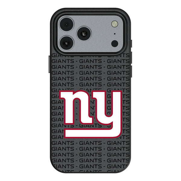New York Giants Text Backdrop iPhone MagSafe Compatible Phone Case for Apple iPhone