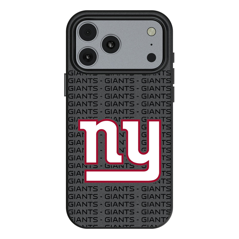 New York Giants Text Backdrop iPhone MagSafe Compatible Phone Case for Apple iPhone