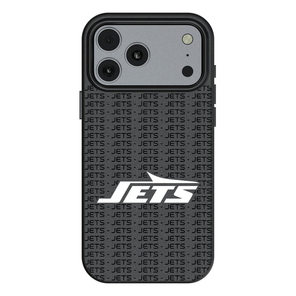 New York Jets Text Backdrop iPhone MagSafe Compatible Phone Case for Apple iPhone