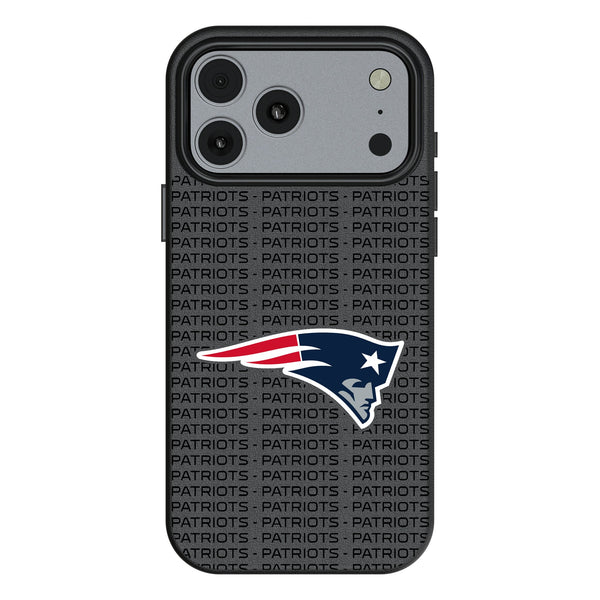 New England Patriots Text Backdrop iPhone MagSafe Compatible Phone Case for Apple iPhone
