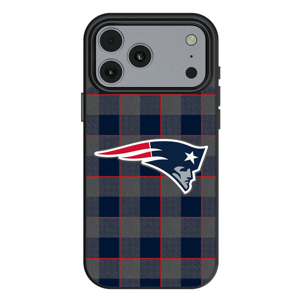 New England Patriots Plaid iPhone MagSafe Compatible Phone Case for Apple iPhone