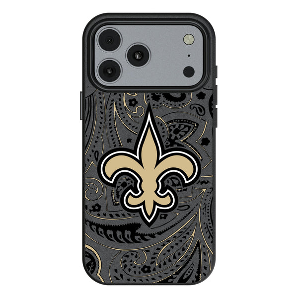 New Orleans Saints Paisley iPhone MagSafe Compatible Phone Case for Apple iPhone