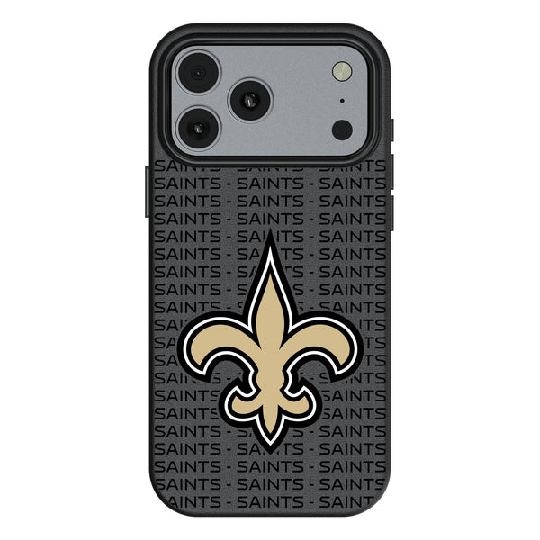 New Orleans Saints Text Backdrop iPhone MagSafe Compatible Phone Case for Apple iPhone