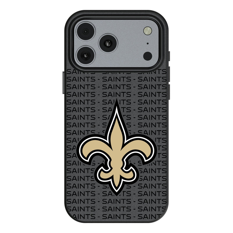 New Orleans Saints Text Backdrop iPhone MagSafe Compatible Phone Case for Apple iPhone