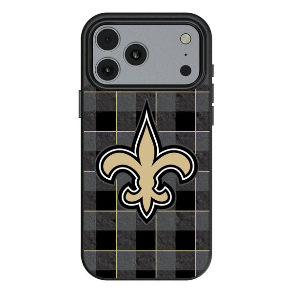 New Orleans Saints Plaid iPhone MagSafe Compatible Phone Case for Apple iPhone