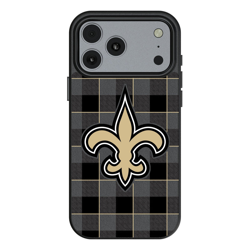 New Orleans Saints Plaid iPhone MagSafe Compatible Phone Case for Apple iPhone