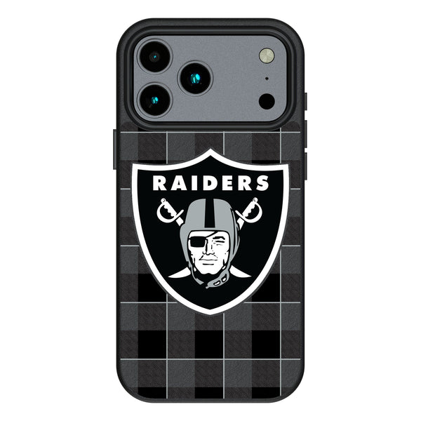Las Vegas Raiders Plaid iPhone MagSafe Compatible Phone Case for Apple iPhone