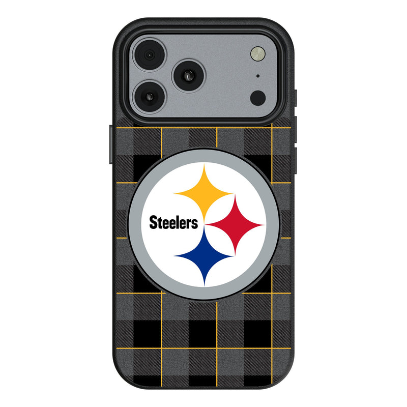 Pittsburgh Steelers Plaid iPhone MagSafe Compatible Phone Case for Apple iPhone