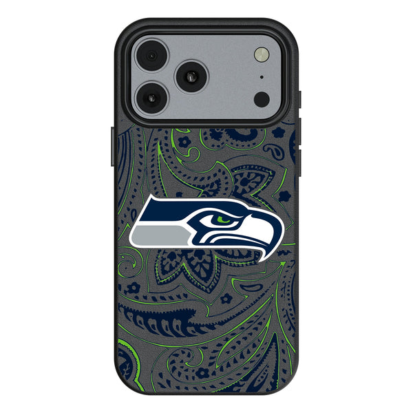 Seattle Seahawks Paisley iPhone MagSafe Compatible Phone Case for Apple iPhone