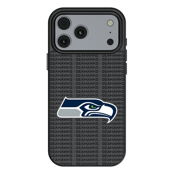 Seattle Seahawks Text Backdrop iPhone MagSafe Compatible Phone Case for Apple iPhone