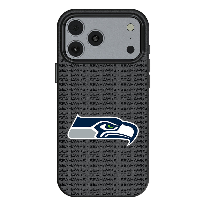 Seattle Seahawks Text Backdrop iPhone MagSafe Compatible Phone Case for Apple iPhone