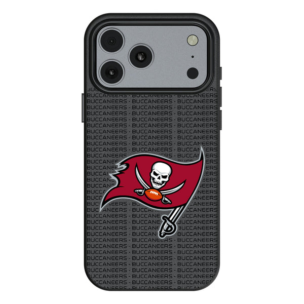 Tampa Bay Buccaneers Text Backdrop iPhone MagSafe Compatible Phone Case for Apple iPhone