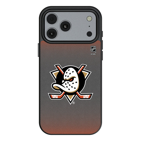 Anaheim Ducks Linen iPhone MagSafe Compatible Phone Case for Apple iPhone