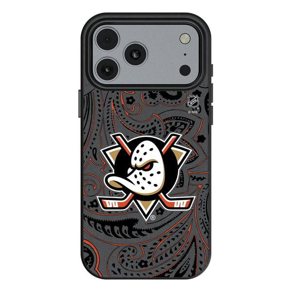 Anaheim Ducks Paisley iPhone MagSafe Compatible Phone Case for Apple iPhone