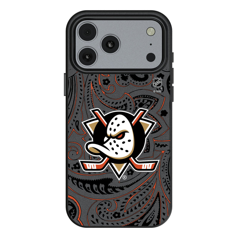 Anaheim Ducks Paisley iPhone MagSafe Compatible Phone Case for Apple iPhone